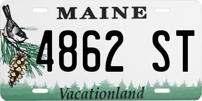 ME license plate 4862ST