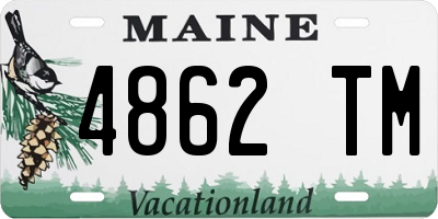 ME license plate 4862TM