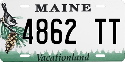ME license plate 4862TT
