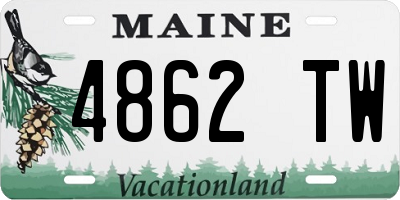 ME license plate 4862TW