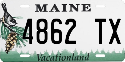 ME license plate 4862TX