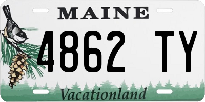 ME license plate 4862TY