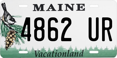 ME license plate 4862UR