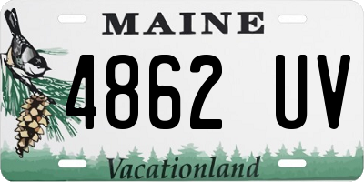 ME license plate 4862UV