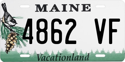 ME license plate 4862VF