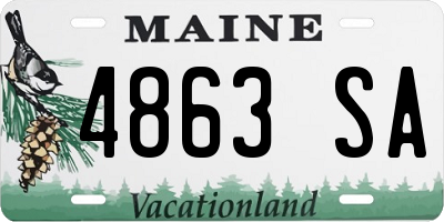 ME license plate 4863SA