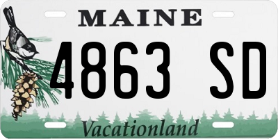 ME license plate 4863SD
