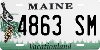ME license plate 4863SM
