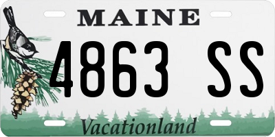 ME license plate 4863SS