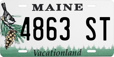 ME license plate 4863ST