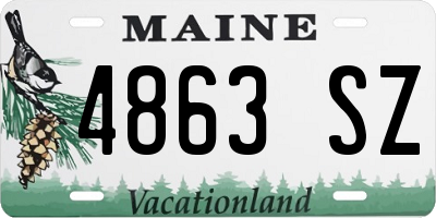 ME license plate 4863SZ