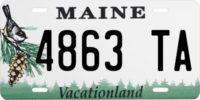 ME license plate 4863TA