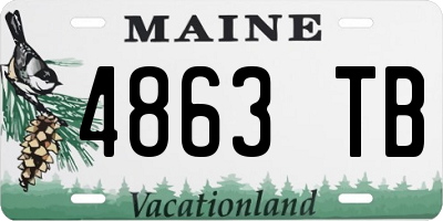 ME license plate 4863TB