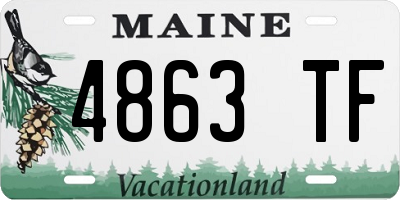 ME license plate 4863TF