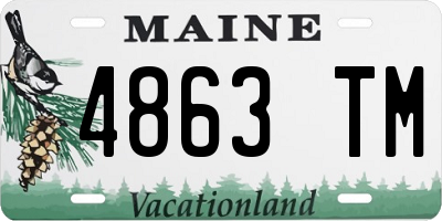 ME license plate 4863TM