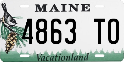 ME license plate 4863TO