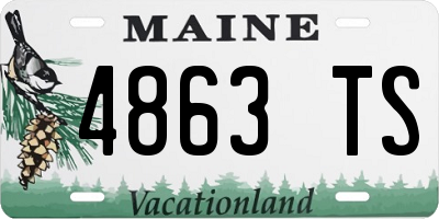 ME license plate 4863TS