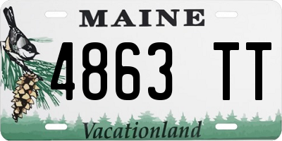 ME license plate 4863TT