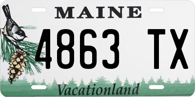 ME license plate 4863TX