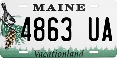 ME license plate 4863UA