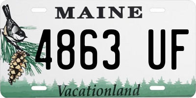 ME license plate 4863UF