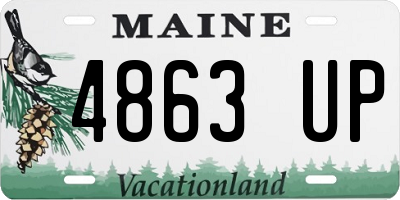 ME license plate 4863UP