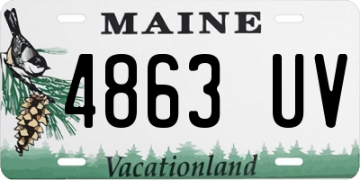 ME license plate 4863UV
