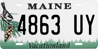 ME license plate 4863UY