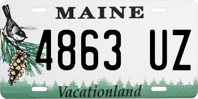 ME license plate 4863UZ