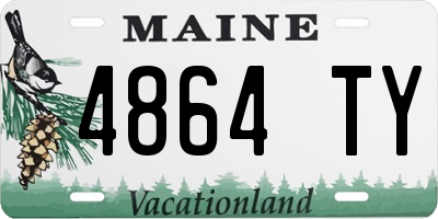 ME license plate 4864TY
