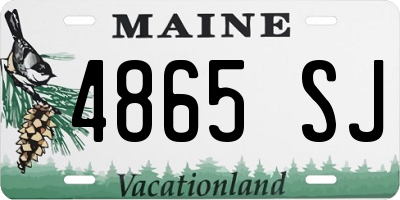 ME license plate 4865SJ