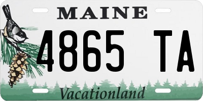 ME license plate 4865TA