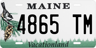 ME license plate 4865TM