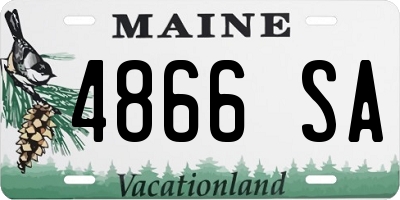 ME license plate 4866SA