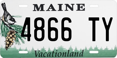 ME license plate 4866TY