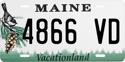 ME license plate 4866VD