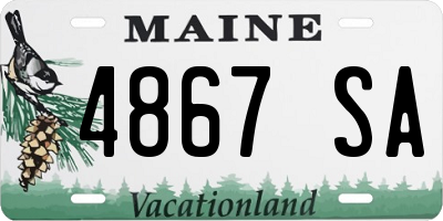 ME license plate 4867SA