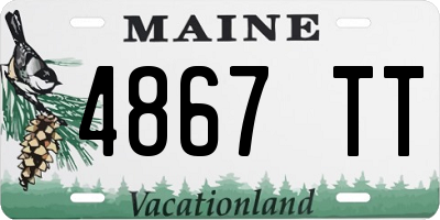 ME license plate 4867TT