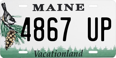 ME license plate 4867UP