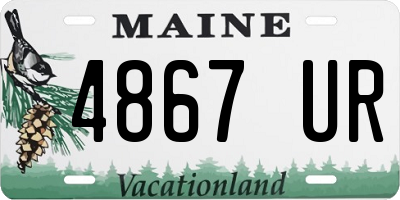 ME license plate 4867UR