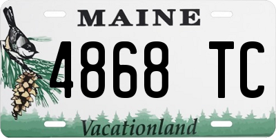 ME license plate 4868TC