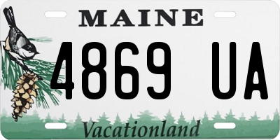 ME license plate 4869UA