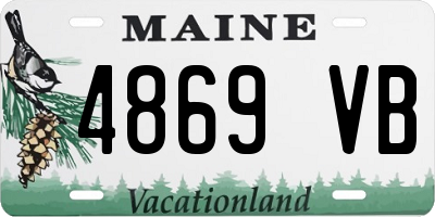 ME license plate 4869VB