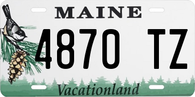 ME license plate 4870TZ