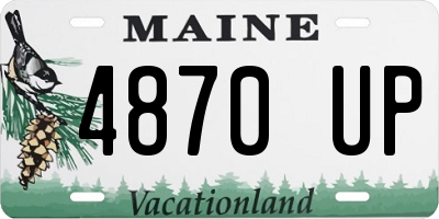 ME license plate 4870UP