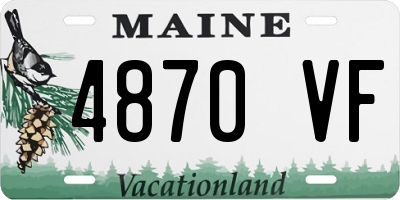 ME license plate 4870VF