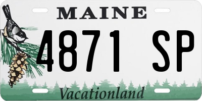 ME license plate 4871SP