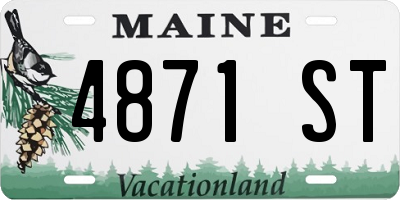 ME license plate 4871ST