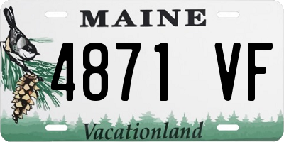 ME license plate 4871VF