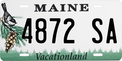 ME license plate 4872SA